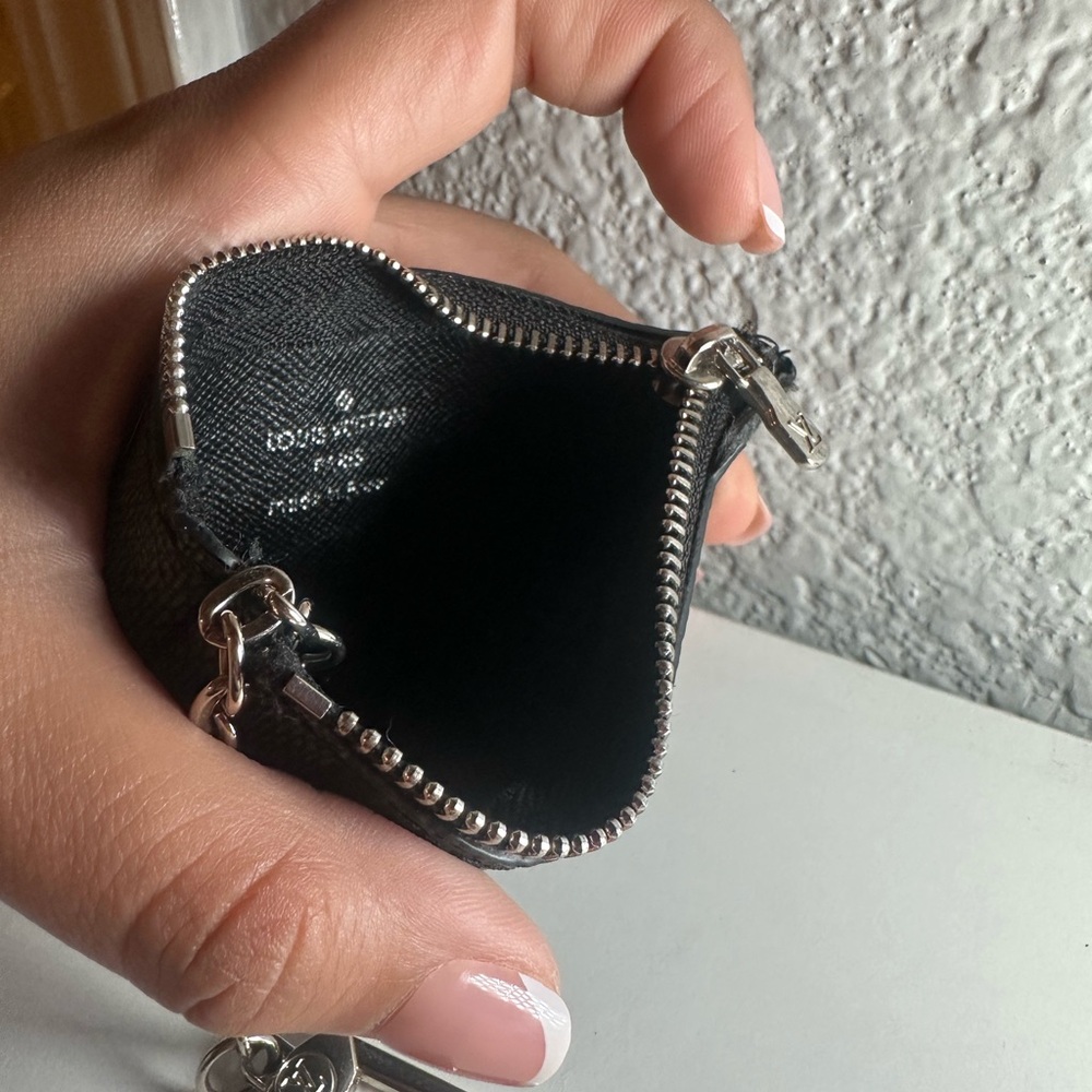 Louis Vuitton Black Zippered Coin Pouch - Picture 4 of 5